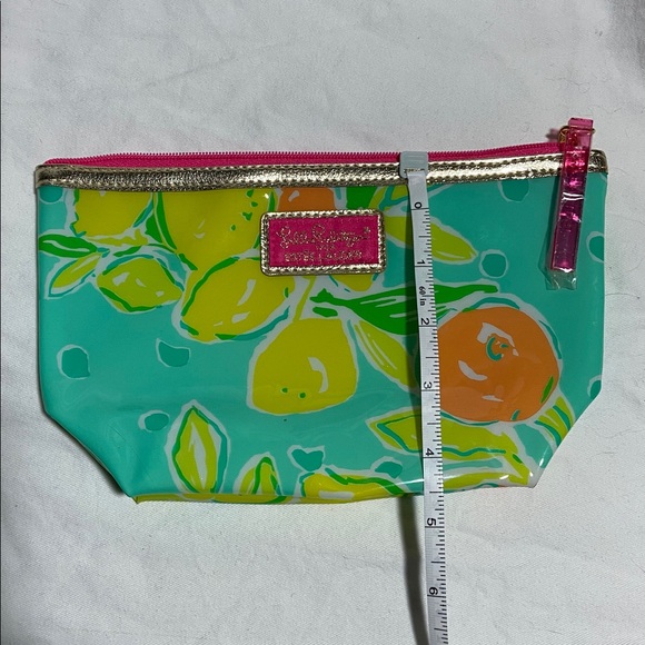 Lilly Pulitzer for Estée Lauder colorful citrus print cosmetic bag NWOT - Picture 6 of 7